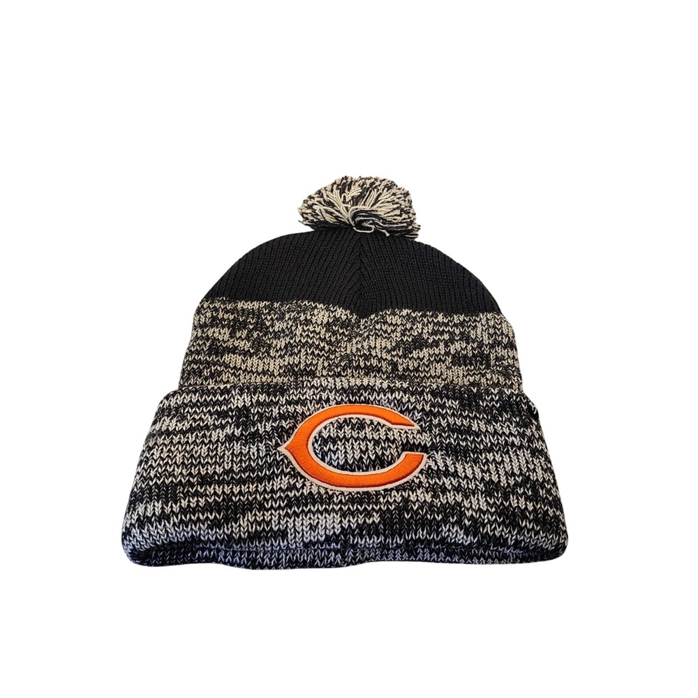 '47 Brand Chicago Bears NFL Static Cuff Knit Beanie Hat Cap OSFM NWT Navy / Gray